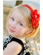 Sweet Baby Girls RED FLOWER Headbands